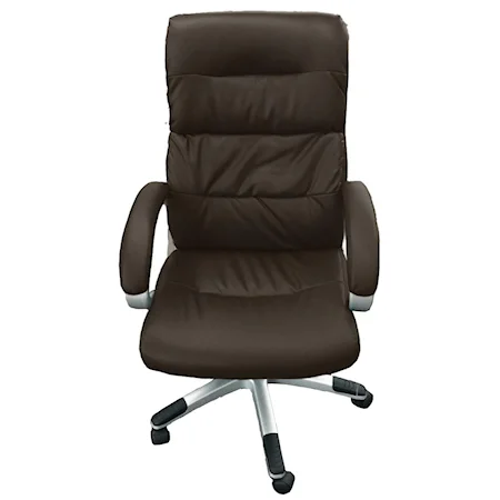 High Back Brown PU Office Chair